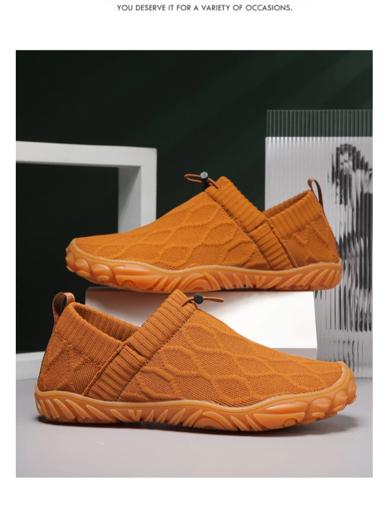 Minimalist Men's Barefoot Shoes Anti Slip Breathable Knitting Walking Shoes for Men Wear-resistant Lightweight Running Sneakers