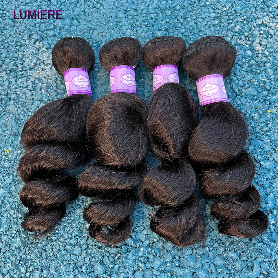 8-40 Inchs Loose Wave Bundles Brazilian Human Hair Weave Bundles 1/3/4 Bundles Deal Top Quality Human Hair Extensions Wholeasle