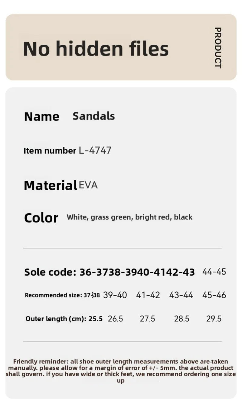 Step on Shit Slippers Female Summer Eva Indoor Home Household Mute Thick-soled Bathroom Non-slip Not Smelly FootMan Sandals.