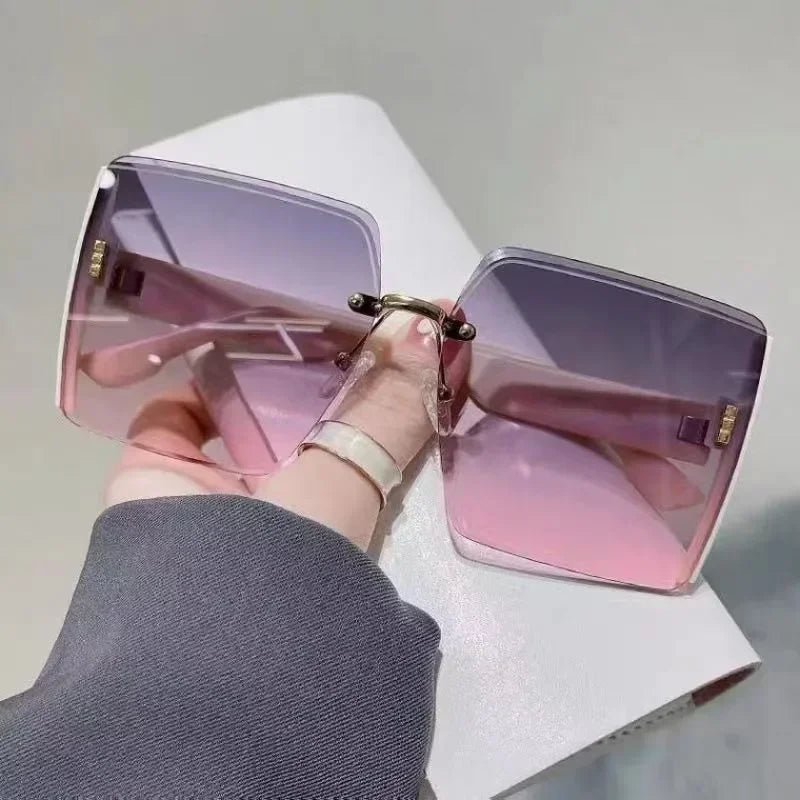 Korean Style Classic Black Big Square Shades Sunglasses for Women Men Fashion Women Sunglasses with Uv Protection BAZAARHUBO