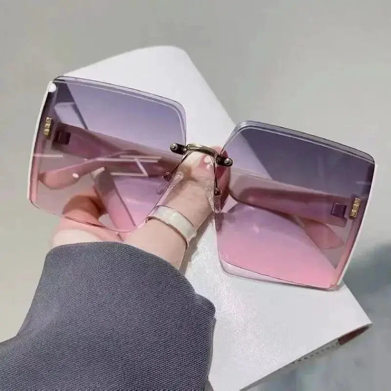 Korean Style Classic Black Big Square Shades Sunglasses for Women Men Fashion Women Sunglasses with Uv Protection BAZAARHUBO