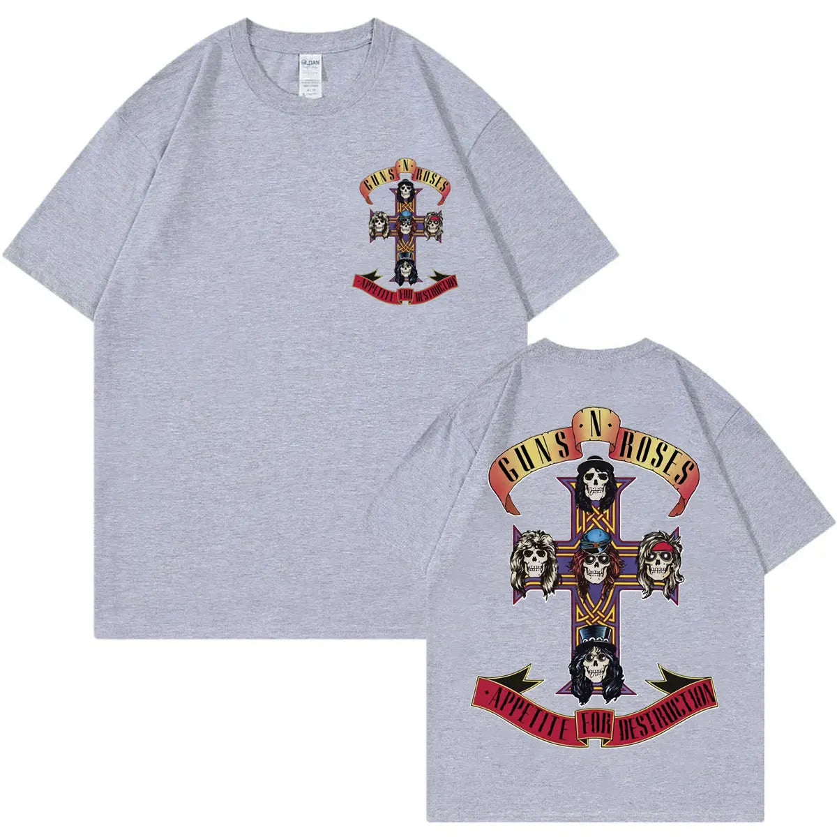 Guns N Roses Appetite for Destruction Album Graphic T Shirts Rock Hip Hop Short Sleeve T-shirt Men Women Casual Loose T-shirts