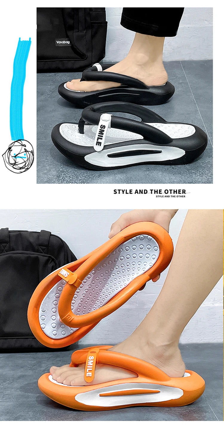 Fashion Men Slippers Bathroom Platform Sandals Women Flip Flops Indoor Non-slip EVA Slides Man Summer Slippers Men Beach Shoes
