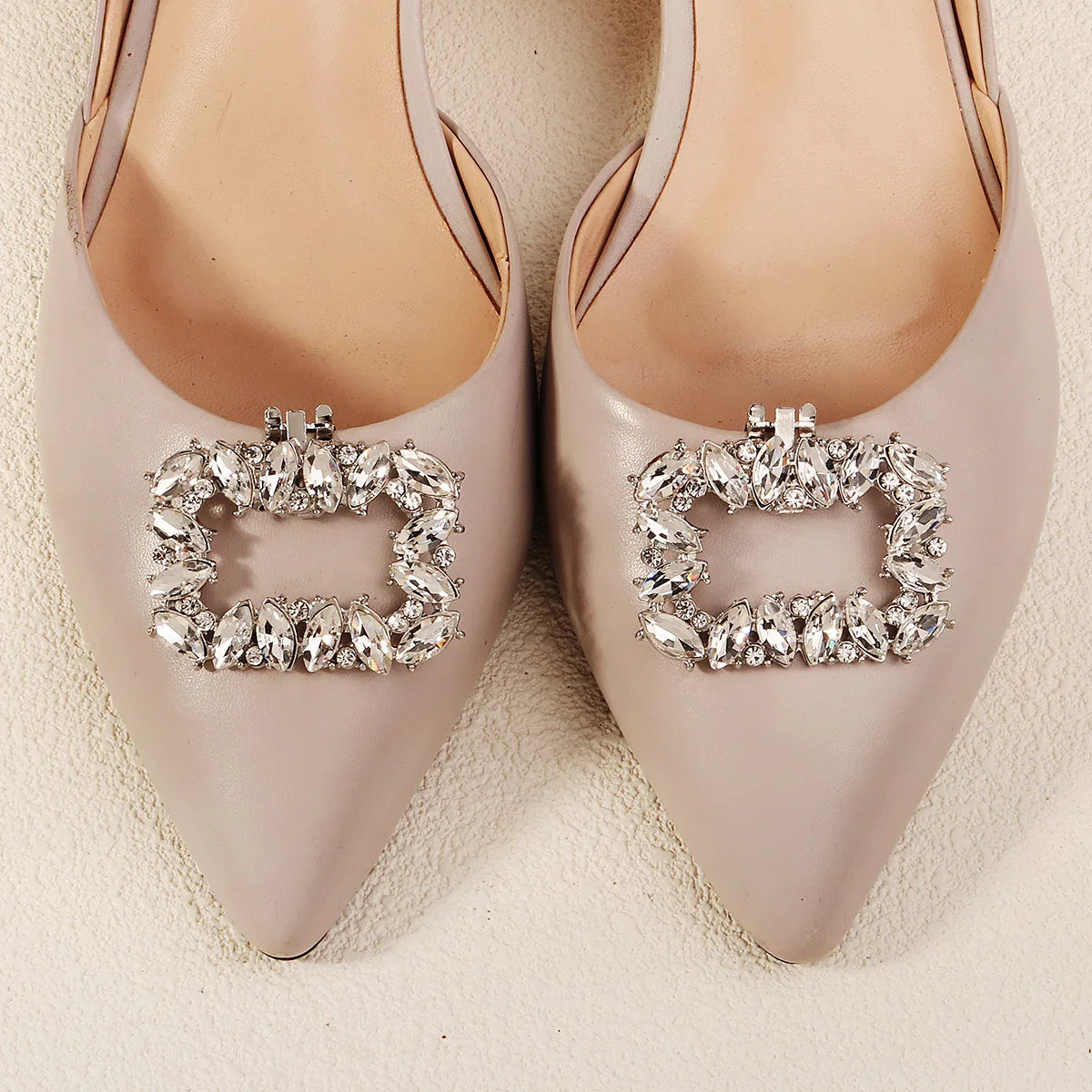New Square Simple Women's Shoe Buckle Wedding High Heels Shoe Clip Bridal Gown Accessories Daily wear jewelry Holiday Gifts