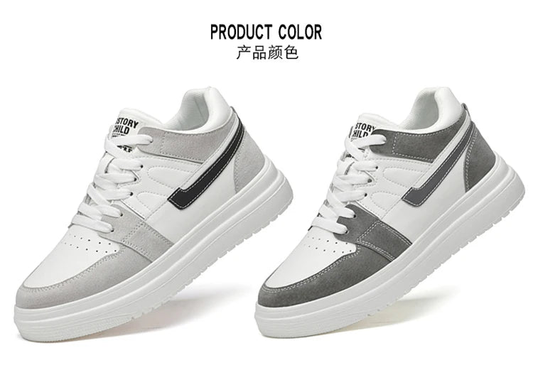 Genuine Leather Height Increasing Elevator Shoes Men Woman Height Increase Shoes 6cm 8cm 10cm Man Sneakers Sport Casual Shoes