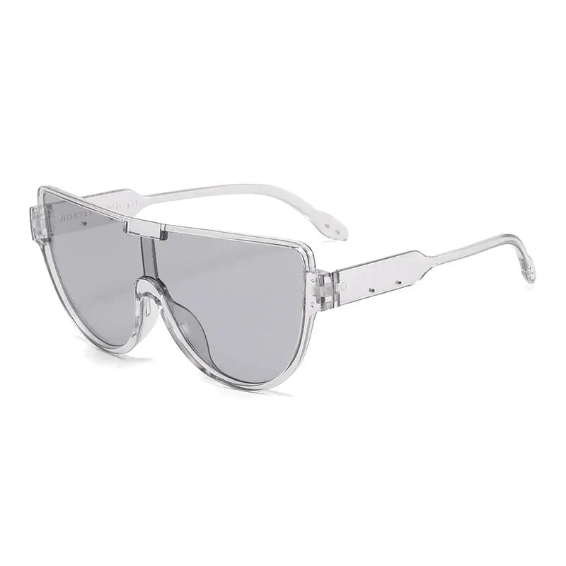 Fashion New Retro Oversized Sunglasses Women Integrated Frame Eyeglasses Punk Style Street Photography Glasses BAZAARHUBO