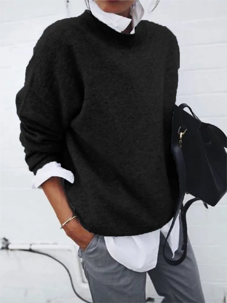2024 Spring Thin Y2K Women Loose Shirts &Blouses O Neck Long Sleeve Tops Fashion Sweater Korean Streetwear Lady Casual Pullovers