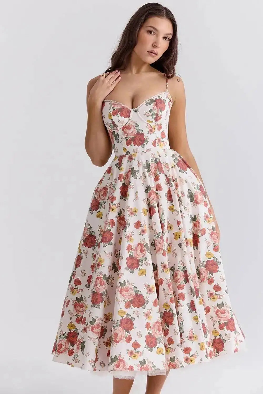 2026 Spring/summer High End Satin Strapless Heavy Industry French Waist Strap Sexy Hot Girl Medium Long Dress Women Elegant
