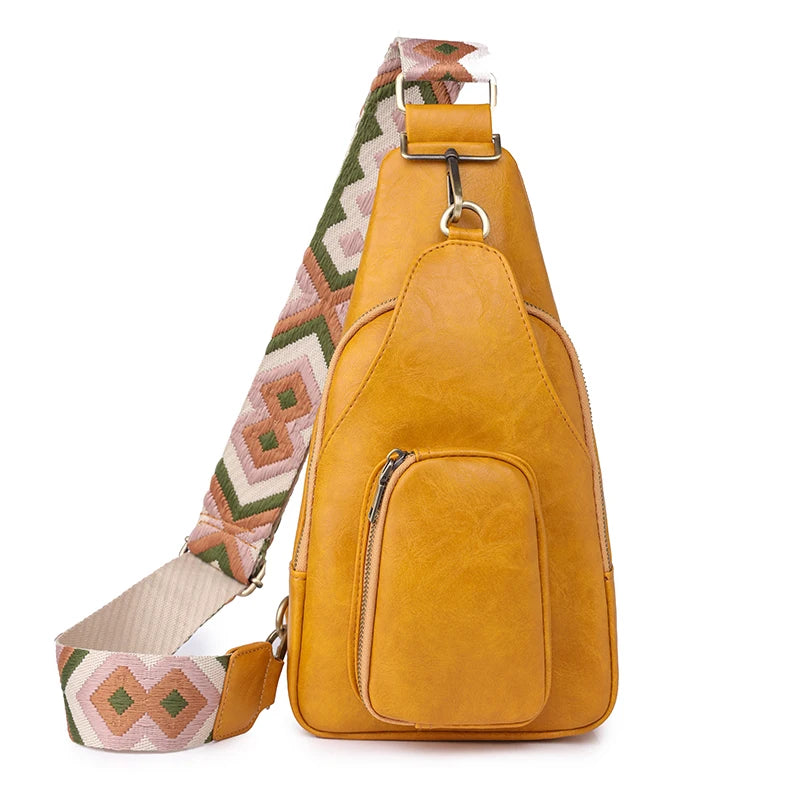 Bags for Women Newly Women Chest Pack Female Sling Bags Crossbody Waterproof Shoulder Chest Bag Casual PU Leather Messenger Pack
