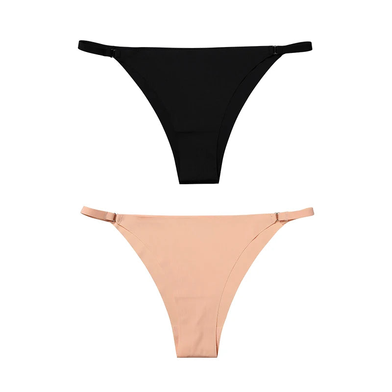 1Pc/2Pcs/4Pcs/7Pcs/Set Hot Sale Women's Panty Thin Belt Sexy Cotton Crotch Briefs Comfortable Breathable Seamless Panties