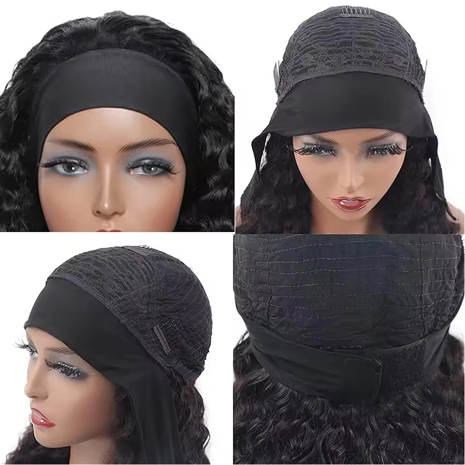 Body wave Headband Wig Human Hair Wigs For Women Brazilian Body Wave Glueless Wigs Virgin Human Hair Wig Machine Made Wig 250%