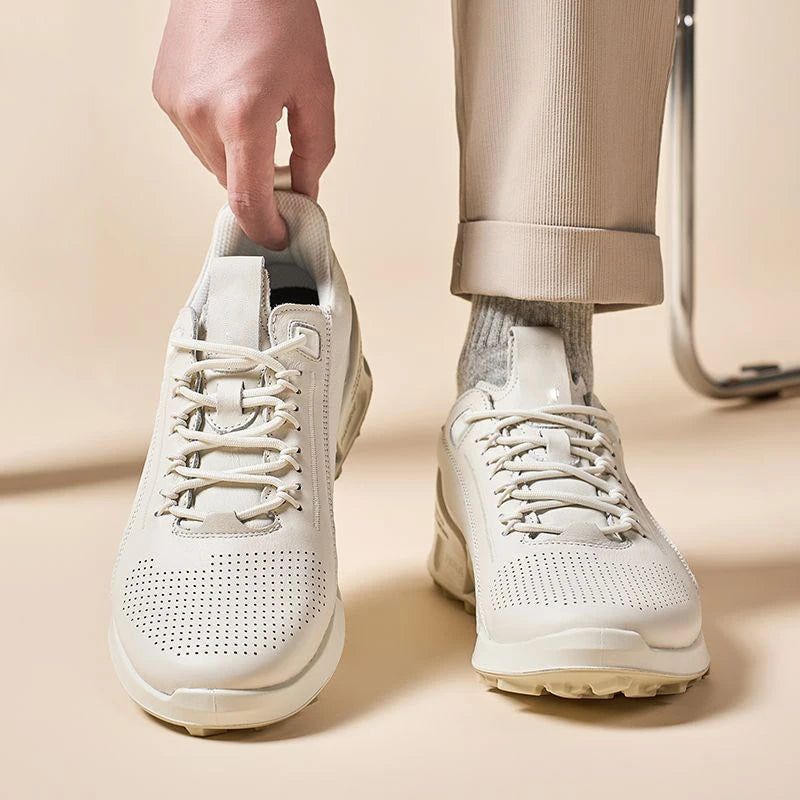 Leather Shoes Men Luxury Brands Designer Trekking Casual Sneaker Stylish Outdoor Athletic Walking Sports Business Young Menswear