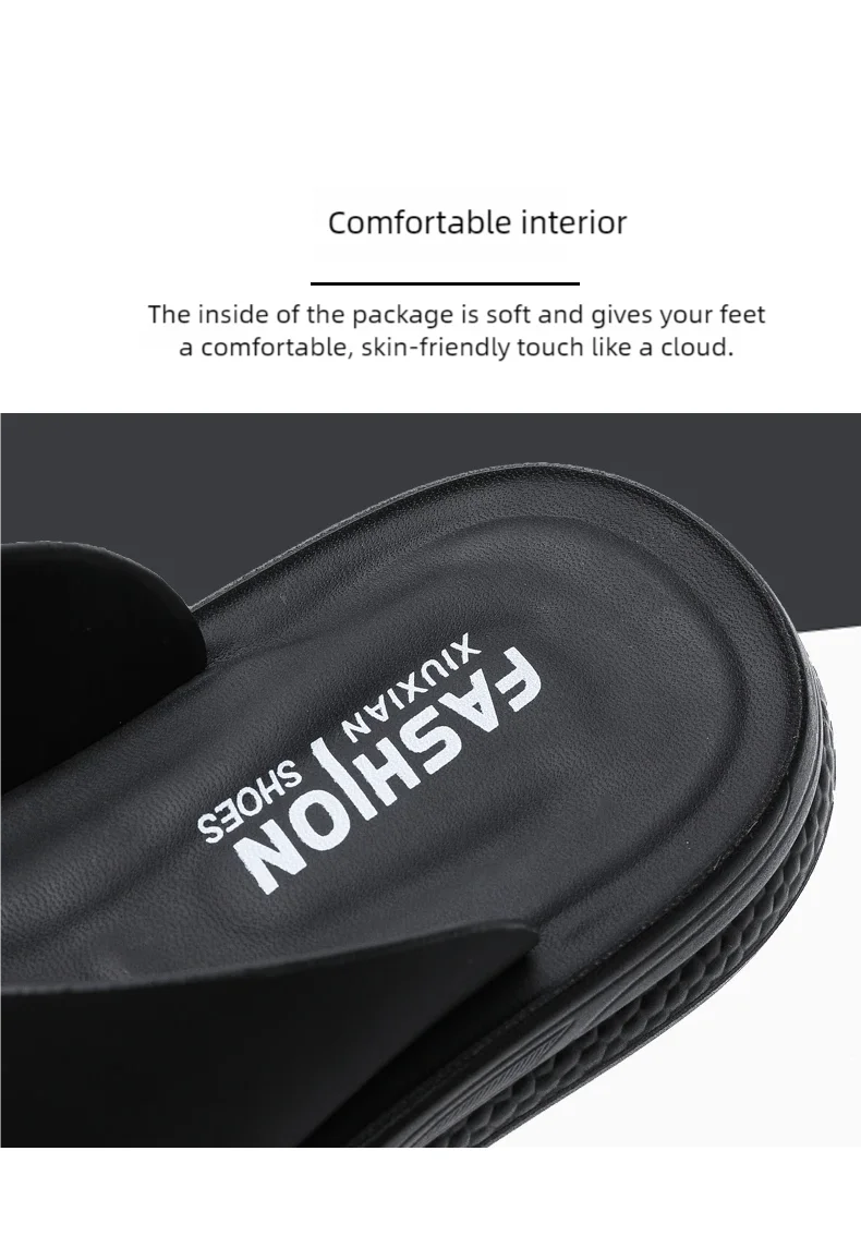 Summer men's high-quality outdoor casual slippers flip flops anti slip waterproof comfort beach shoes youth versatile sandals