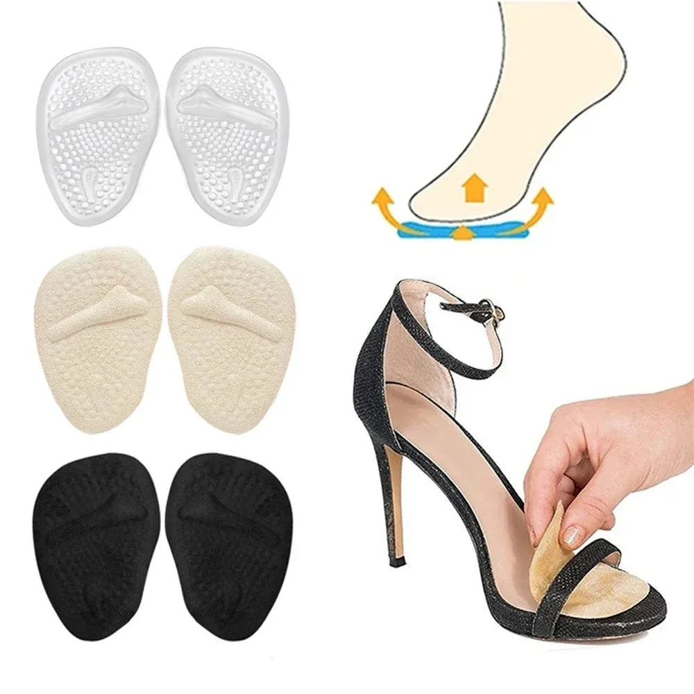 Soft Silicone Forefoot Metatarsal Pads Non-Slip Ball of Foot Cushions for Women High Heels Sandals Pain Relief Comfortable