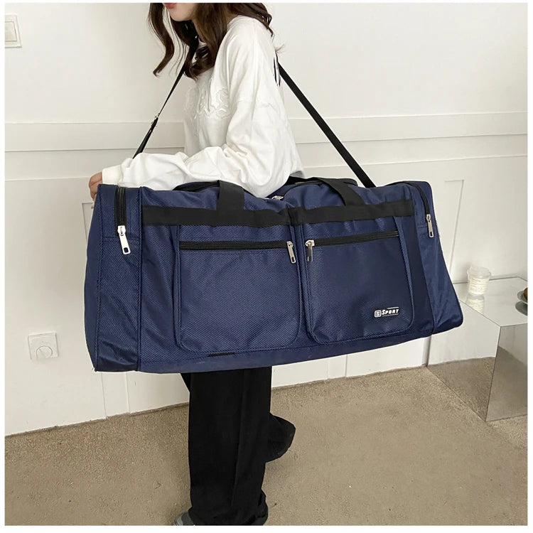 Women Men Nylon Travel Duffel Bag Carry On Luggage Bag Men Tote Large Capacity Weekender Gym Sport Holdall Overnight Bag Pouches