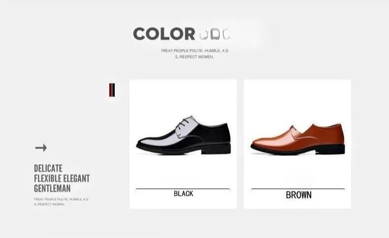 Fashionable Men's Leather Shoes Trendy Cowhide Men sneaker British Formal Men's Leather Shoes Soft Lace-up Leather Shoes for Men