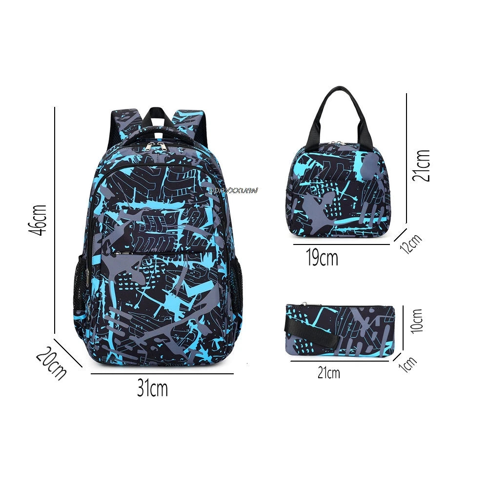 Messi Backpack Teenage Girl Boys Laptop Knapsack Student Backpacks Solid Color Female Male Multi-pocket School Bags Travel Bag