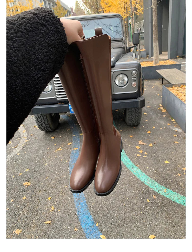 2026 Autumn/Winter Ankle Boots Women Basic Chelsea Botas Mujer Low Thick Heels Short Booties PU Leather Slip On Stretch Botines