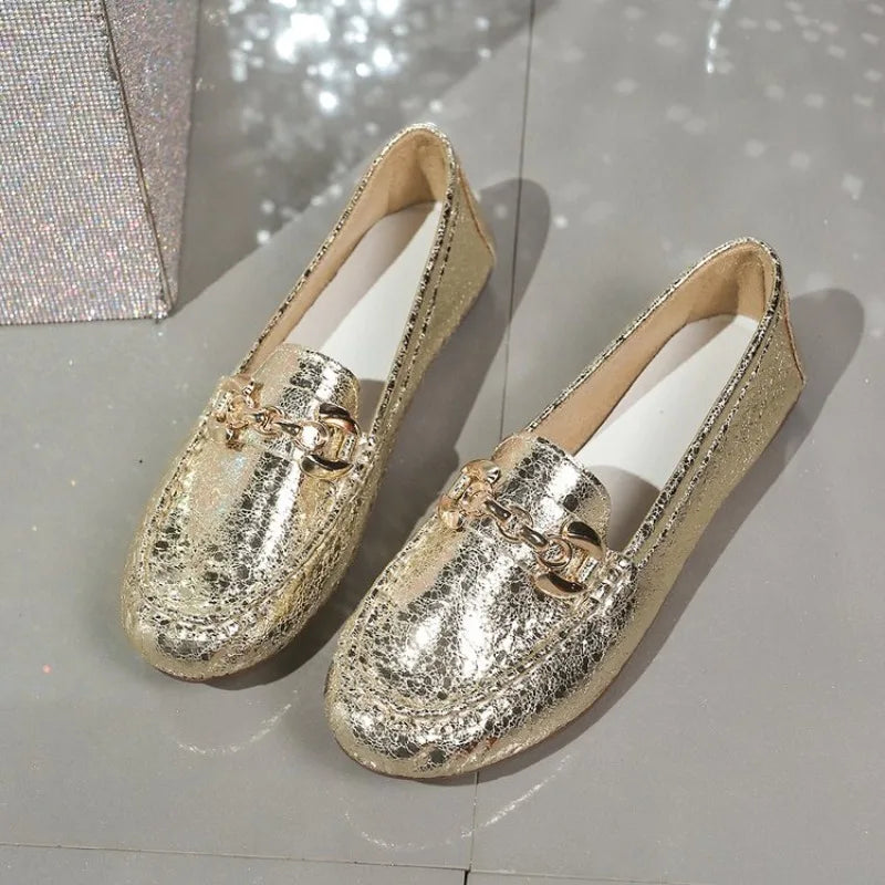 Comfortable Flat Bottom Soft Sole Midlife Women's Shoes Spring Autumn Seasonal Slip-On Versatile Low Cut Single Shoes