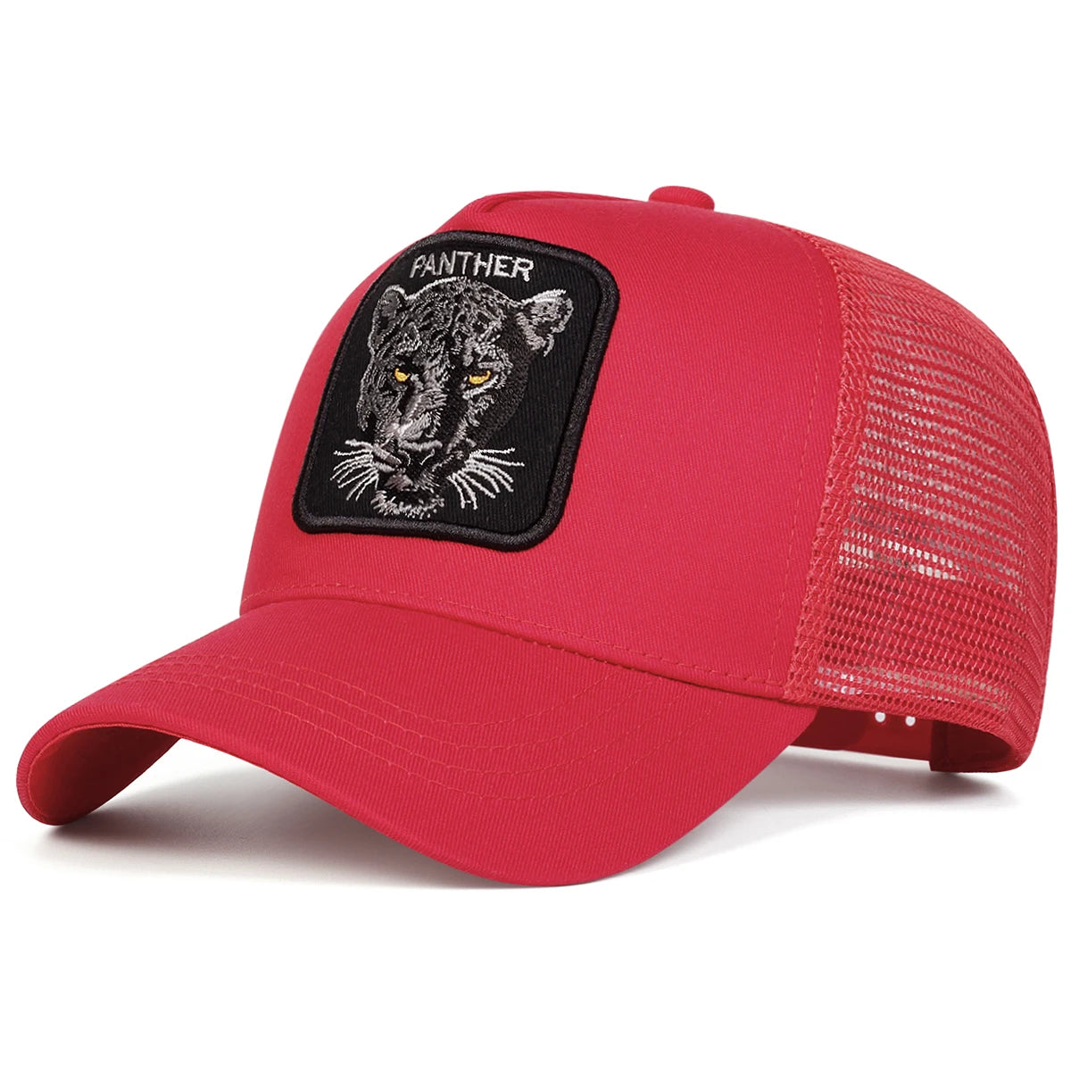 Unisex PANTHER Embroidery Baseball Net Caps Spring and Summer Outdoor Adjustable Casual Hats Sunscreen Hat BAZAARHUBO
