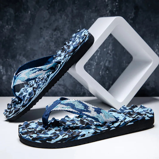 Casual Slippers For Men Flip Flops Beach Sandals Summer Non-Slip Flat Slides Men Slippers Indoor House Shoes Male Slipper Man