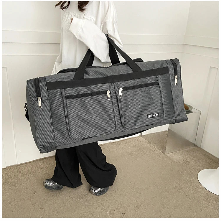 Women Men Nylon Travel Duffel Bag Carry On Luggage Bag Men Tote Large Capacity Weekender Gym Sport Holdall Overnight Bag Pouches