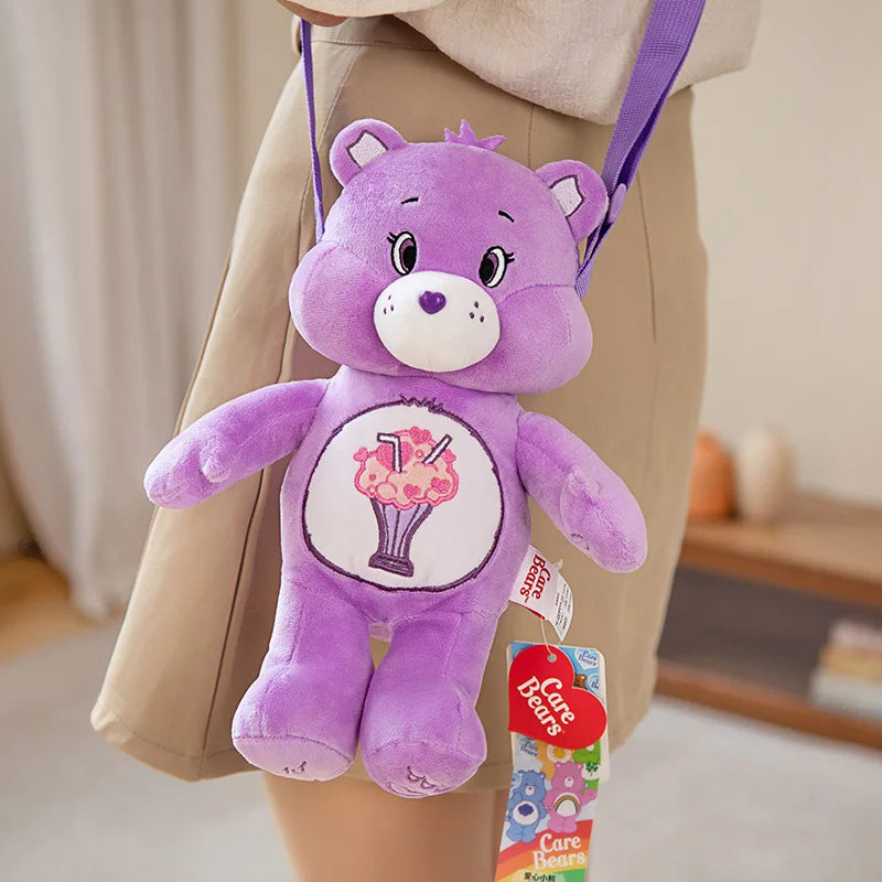 Care Bears Plush Backpack Kawaii Fashion Plushie Doll Fur Bag Girl's Bag Children's Bag Shoulder Bag Knapsack Bags Gifts