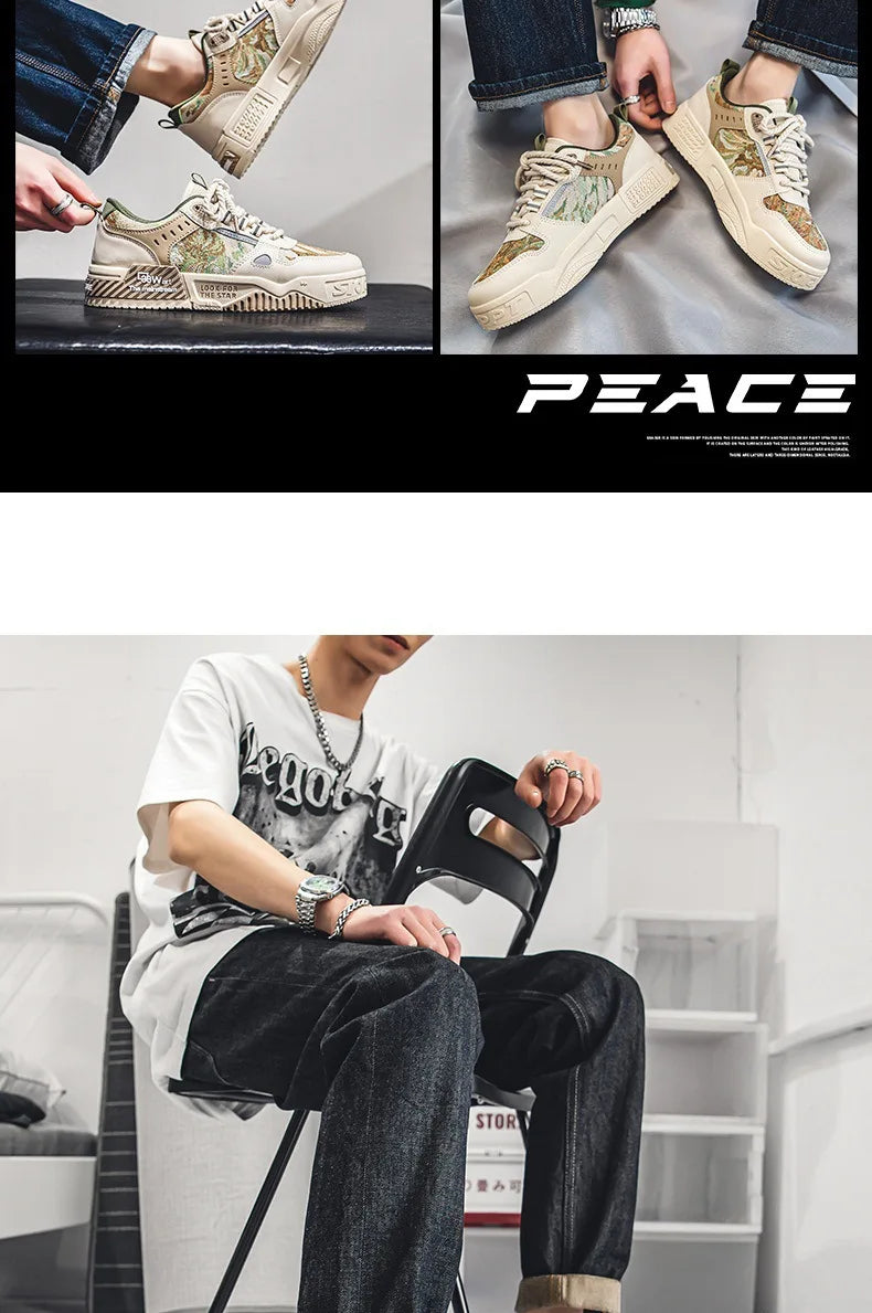 Men's Sneakers Spring Autumn 2024 Outdoor Sport Shoes For Men Fashion Vulcanized Shoe Tenis Para Hombre Men's Flats Shoes Luxury