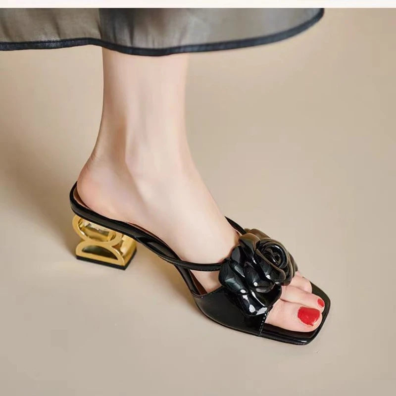 Designer High Heels Women Sandals 2024 Summer  New Platform Sandals Heels Flower Dance Sandals Luxury Sandalias Shoes for Women