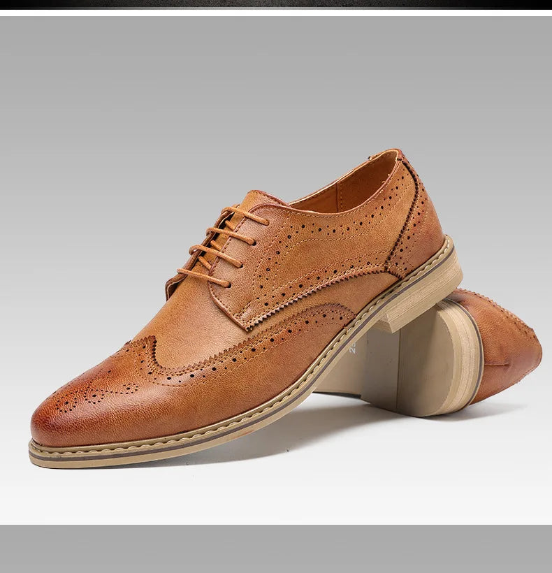 Mens Dress Shoes Breathable Business Formal Oxford Shoes for Wedding Stylist Leather Shoes