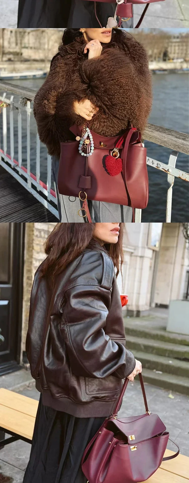 2026 large Genuine leather shoulder bag armpit top layer cowhide large capacity women's commuting high-end tote bag