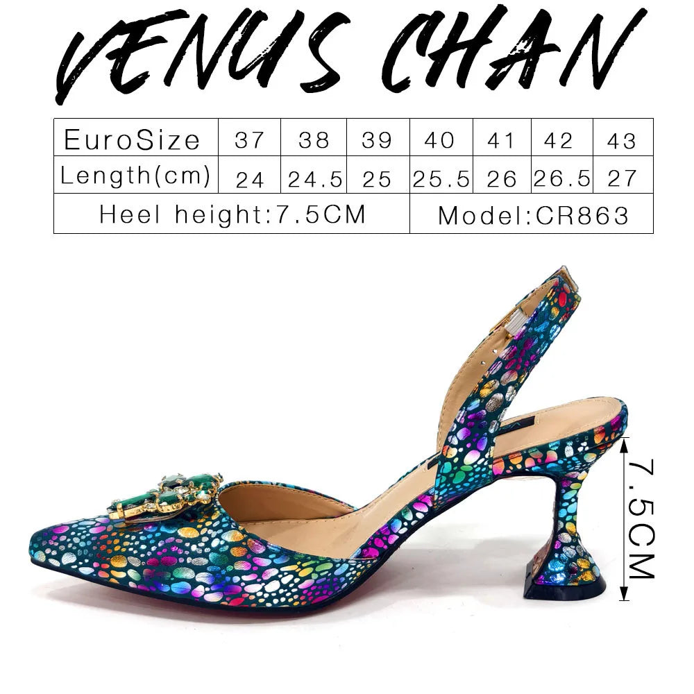Italian Design African Ladies Party Shoes and Bag Nigerian Fashion Lace Mini Bags and High Heel Pointed Shoes