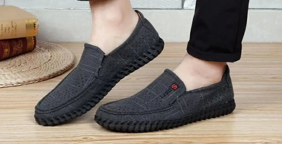 Men's Mesh Shoes Summer Hollow Out Breathable Casual Shoes Large Size Oxfords Bottom Work Shoes Soft Comfort  Flats Male Sneaker