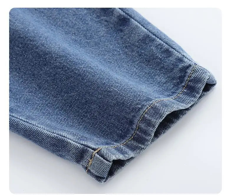 2024 fashion spring autumn kids jumpsuit Boys girls cartoon denim bib pants children trousers FashionToddler Casual 0-5Y
