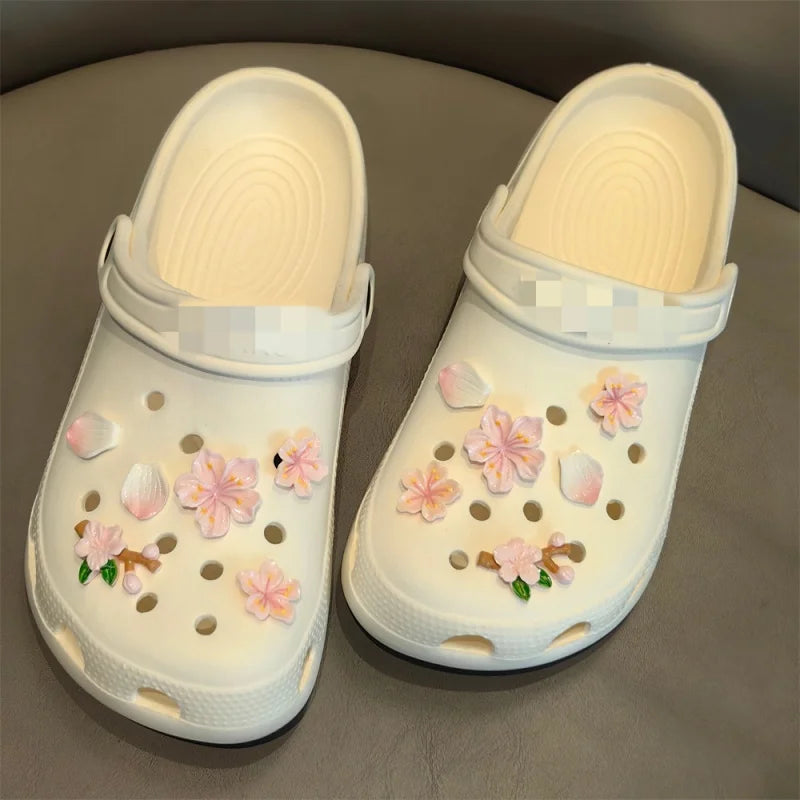 New Hot Fashion shoe Charms for Creative Branches and Flowers Clogs Shoe Buckle Cute shoe Accessories Decoration for Girls Gift