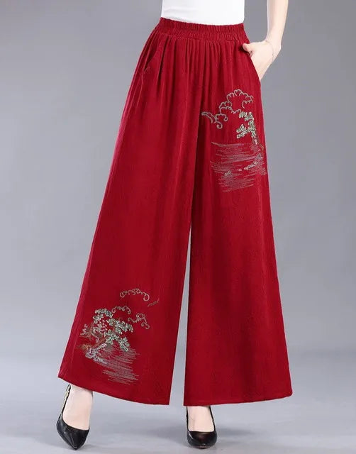 Female Trousers Skirt Korean Fashion G Classic Harajuku 90s Comfortable Stretch High Quality Clothing Embroidery Women's Pants