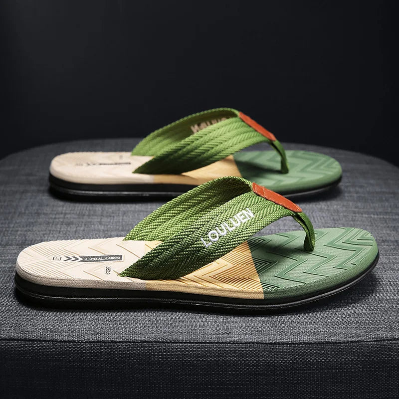High Quality Men's Slippers Summer Casual Beach Shoes Fashion Mens Outdoor Slippers Flat Sole Non-slip Shoes New Pantuflas Mujer