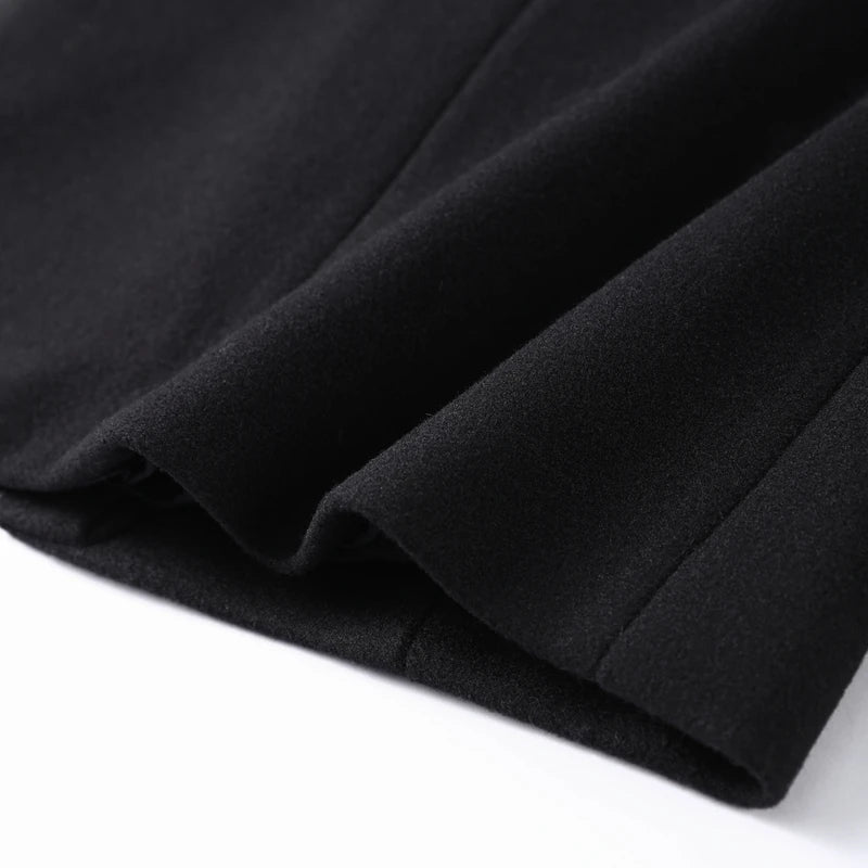 Elegant Long Coat Women V-neck Solid Slim Single-breasted Waist-closed Jackets Lady 2026 Spring Chic Female Streetwear