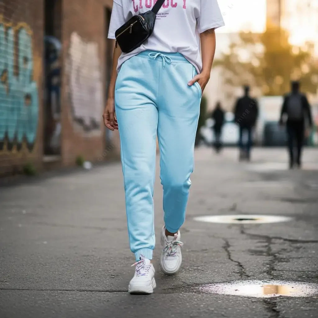 Blank Pants Women Joggers Jogging Pants Fleece Trousers Casual Fashion Spring Autumn Sweatpants Woman Clothing Essential Basics