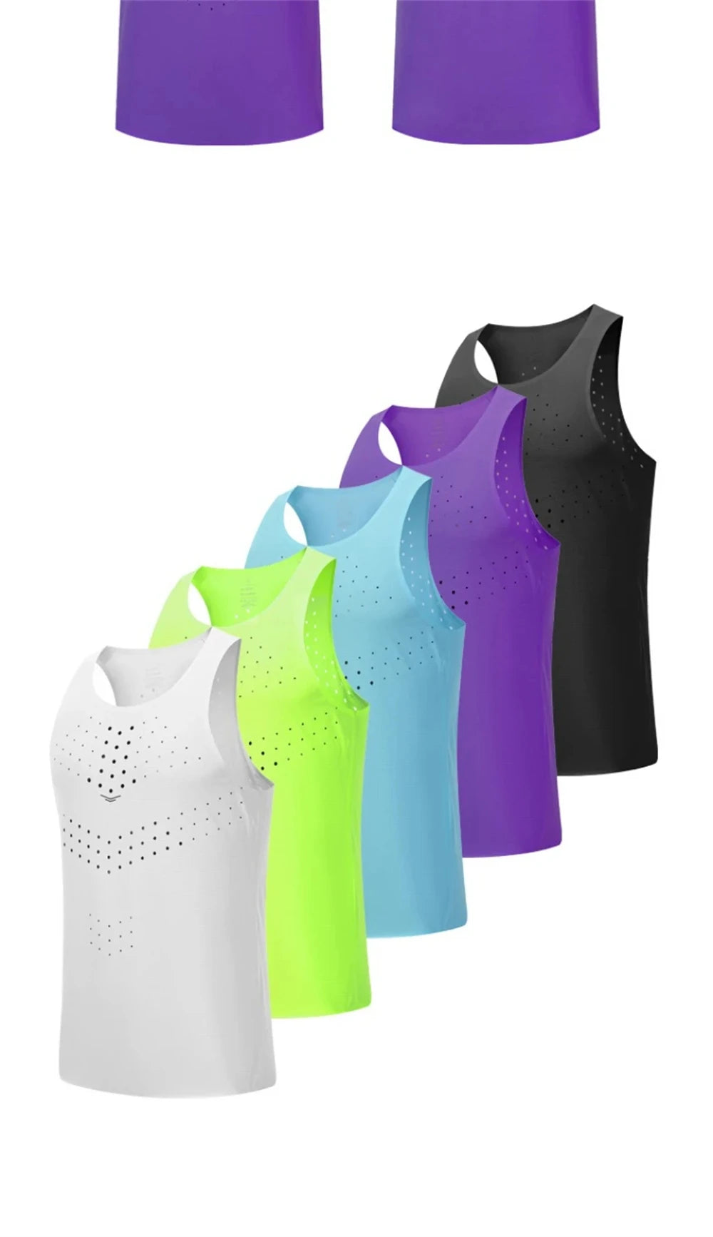 Mens Ultra-Light Quick-Dry Running Vest Summer Breathable Men Tops Marathon Athletics Fitness Gym Sport Training Workout Apparel