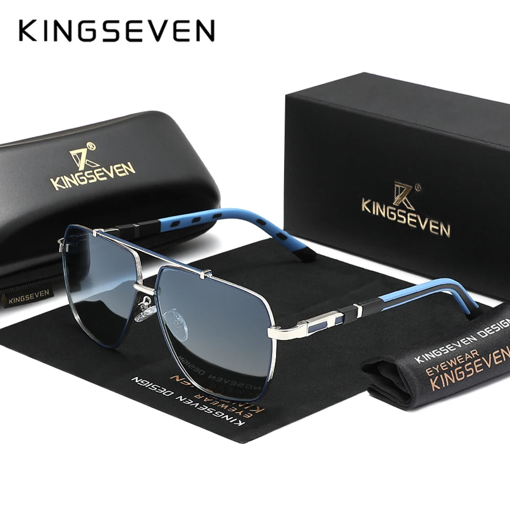 KINGSEVEN Classic Men Sunglasses Pilot Polarized UV400 Aluminum Frame Women Driving Glasses BAZAARHUBO