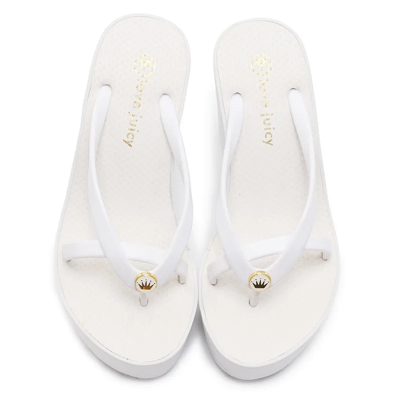 Sexy Slippers for Women in Summer High Slope Heel Shoes 11cm Thick Bottom Non-slip Women's Sandals Beach Slippers Wedge Sandals