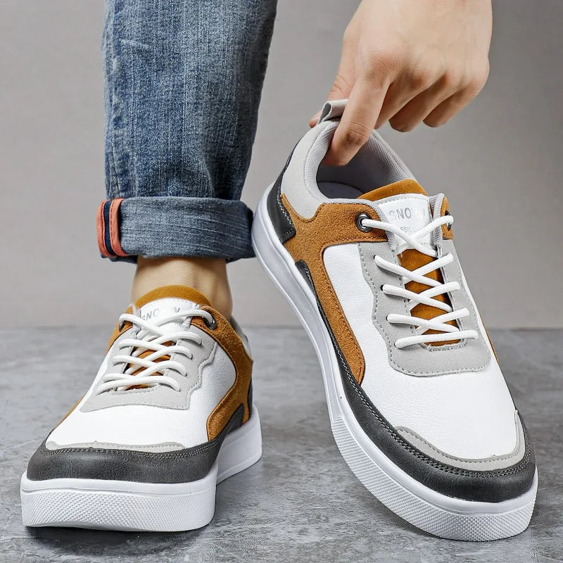 Trend Men's Casual Sneakers Lightweight Flat Shoes Comfortable Non Slip Running Shoes Soft Sole Vulcanized Shoes for Men Zapatos