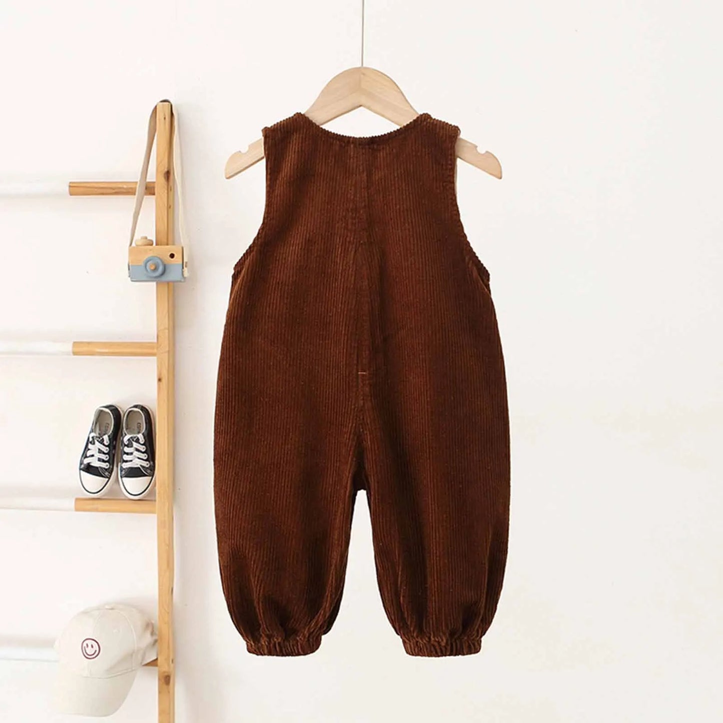 Kids Fashion Casual Rompers Corduroy Suspender Pants Sleeveless Overalls Daily School Home Birthday Party Photography Costume