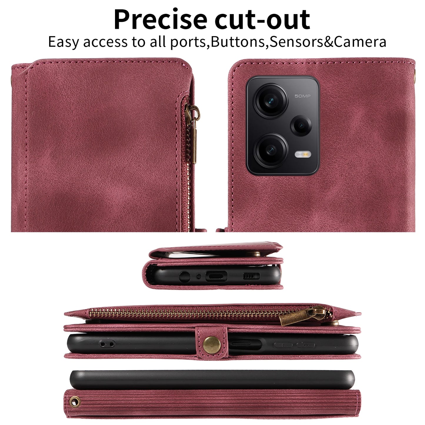 For Xiaomi Redmi Note 15 14 13 15C Poco X7 Pro F5 12 13C 14C 13T 15T Plus 5g Cases 4g Leather Wallet Card Holder Flip Phone Bags