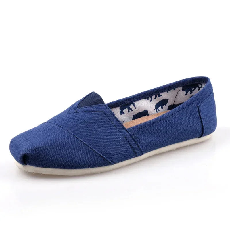 2025 Summer Blue Loafers Men Classic Canvas Flats Shoes Women Comfortable Breathable Men Casual Shoes Slip-on Espadrilles