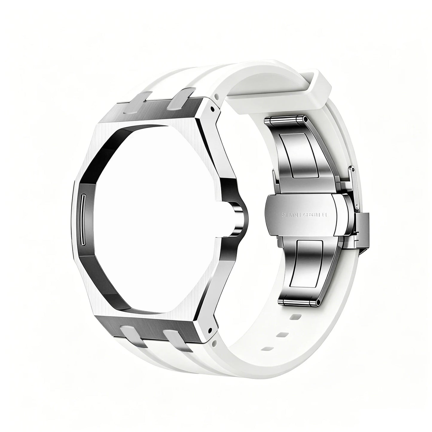 Luxury Stainless Steel Case Silicone Strap Modification Kit for Swatch X AP Royal POP Pocket Watch Transformation Wristwatch