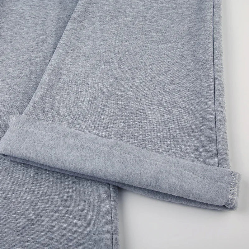 2025 Slim Low Waist Casual Sweatpants For Women Solid Simple Basic Flared Pants Sports Jogging Trousers