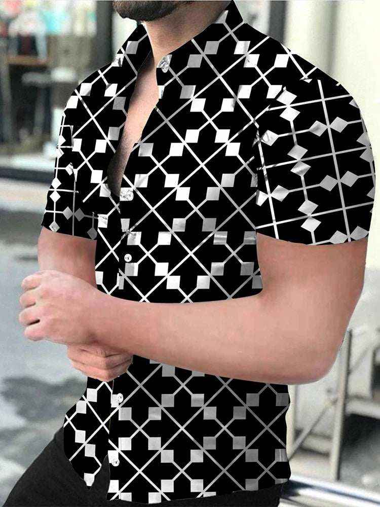 Luxury Shirt Owl 3d Print Shirts Men Women Fashion Oversized Blouse Men's Lapel Shirt Beach Camisas Men's Clothing Bussiness