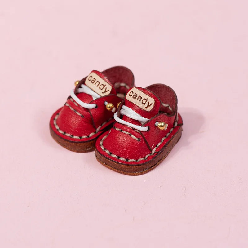 Ob11 Girl Doll Candy Shoes Fashion Holala Cowhide Flat Shoes For Boy, Obitsu11,Body9, Gsc, Ddf, Nendoroids, 1/12bjd Doll Shoes